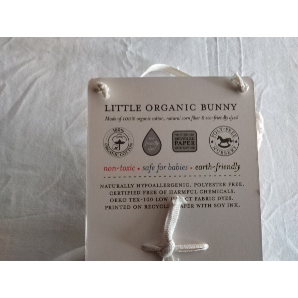 Apple Park Organic Cotton Wht Bunny Plush Pink Rainbow Dres Stuffed Animal 10.5" - Picture 7 of 11